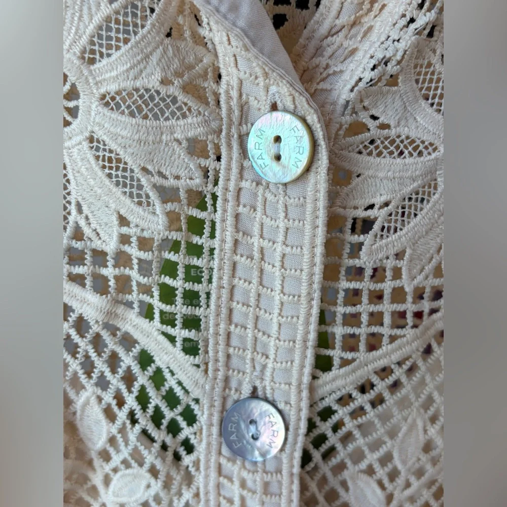 Farm Rio: Sand Landscape Guipure Shirt - Picture 6 of 13